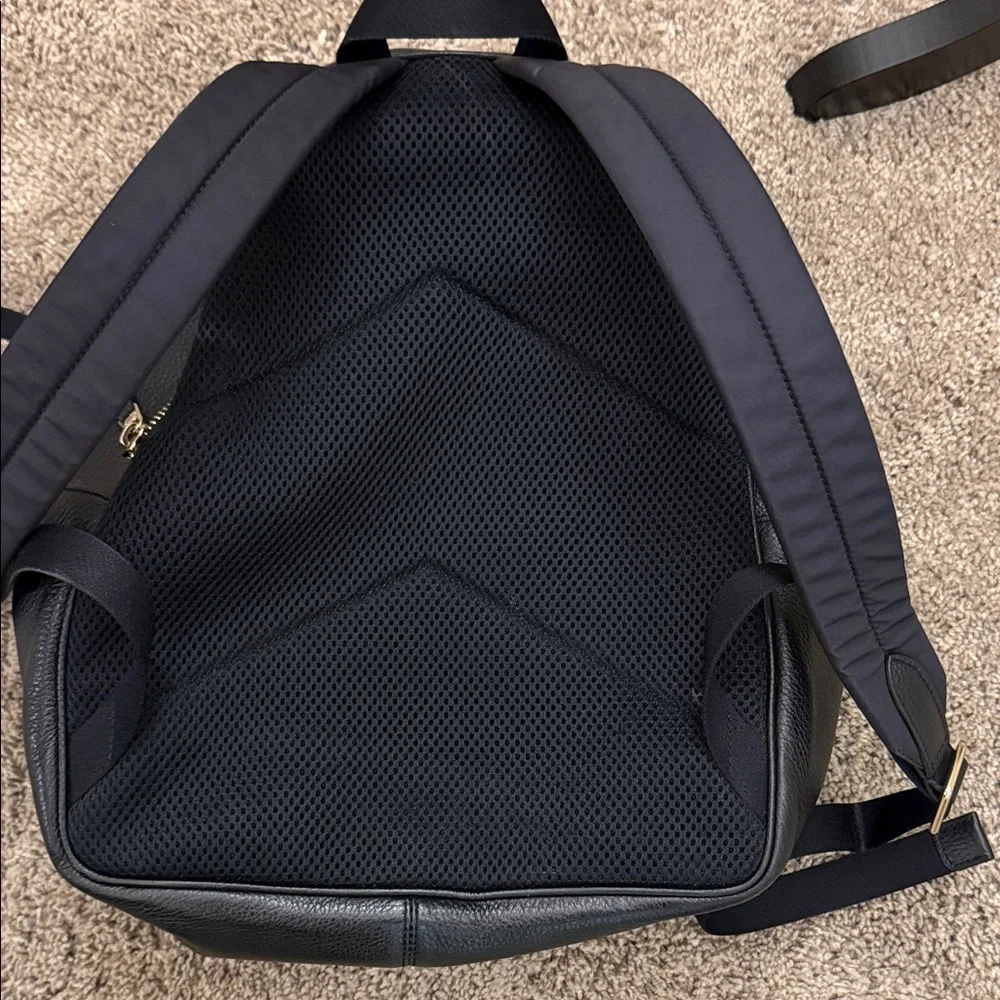 Coach Black Leather Backpack with Gold Accents - Picture 7 of 7